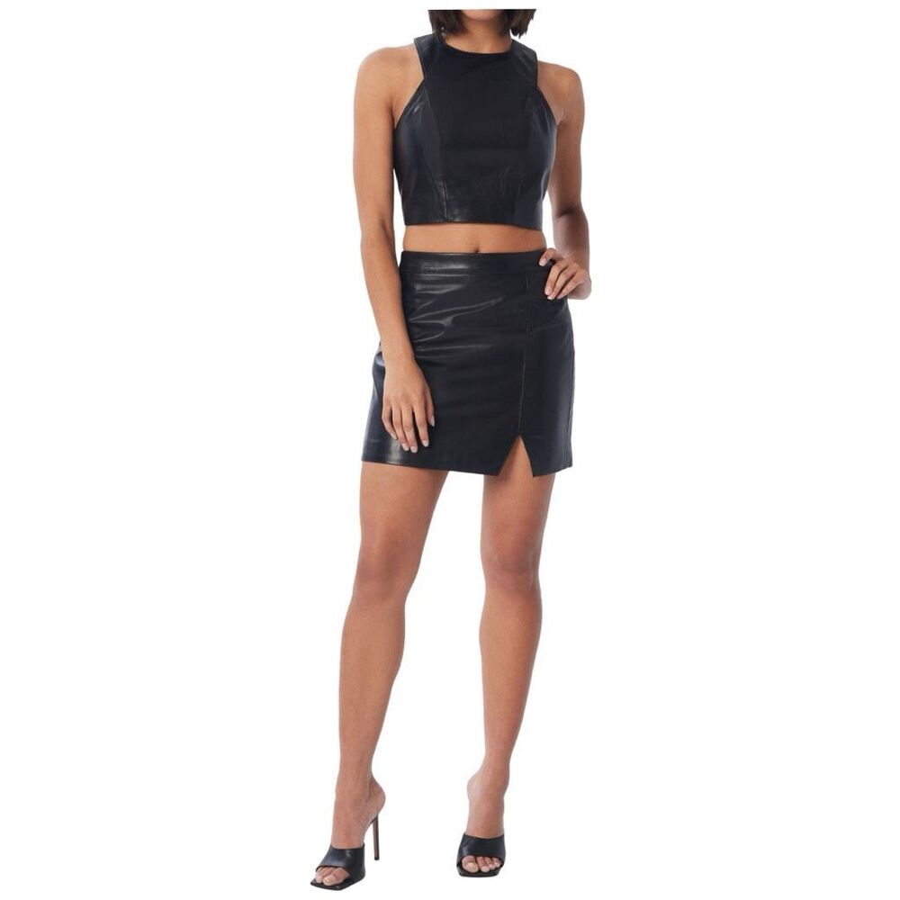 LITA by Ciara Leader Leather Mini Skirt - Size 4